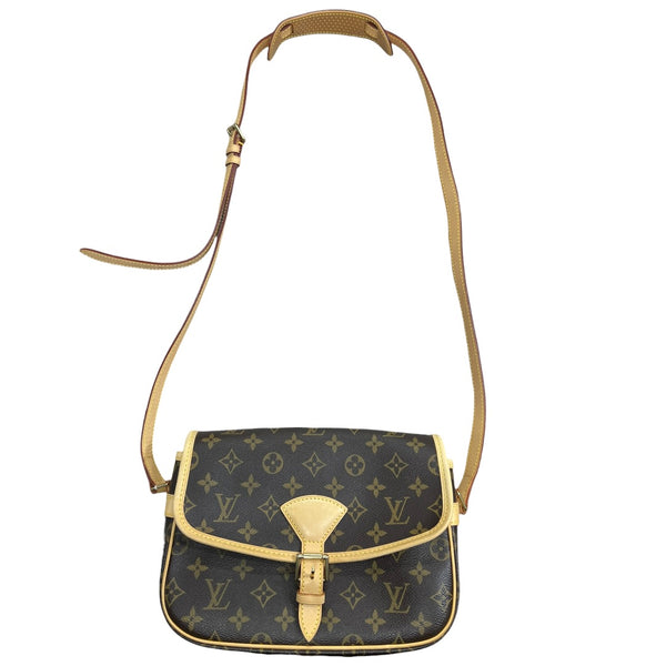 LOUIS VUITTON Monogram Saint Cloud PM Crossbody Bag Brown Gold Hardware LO2341