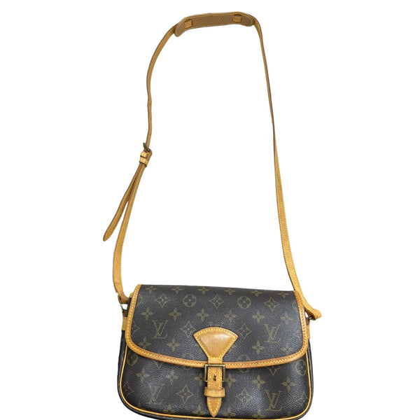 LOUIS VUITTON Monogram Sologne Crossbody Bag Brown Gold Hardware LO2358