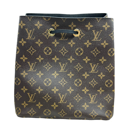 LOUIS VUITTON Monogram NeoNoe MM Bucket Bag Brown/Black Gold Hardware LO2334