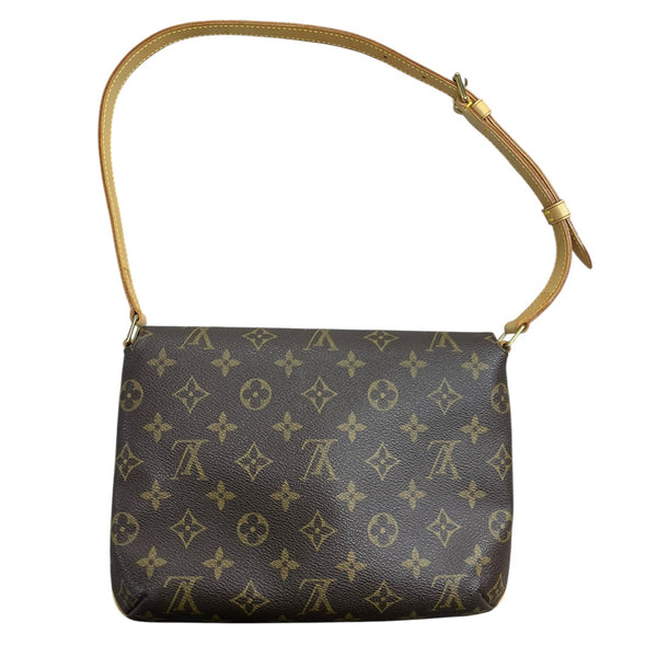 LOUIS VUITTON Monogram Musette Salsa Shoulder Bag Brown Gold Hardware LO2353