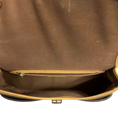 LOUIS VUITTON Monogram Sologne Crossbody Bag Brown Gold Hardware LO2358