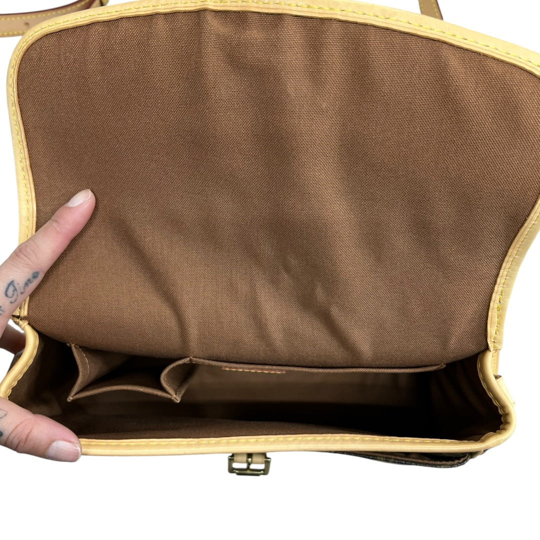 LOUIS VUITTON Monogram Saint Cloud PM Crossbody Bag Brown Gold Hardware LO2341