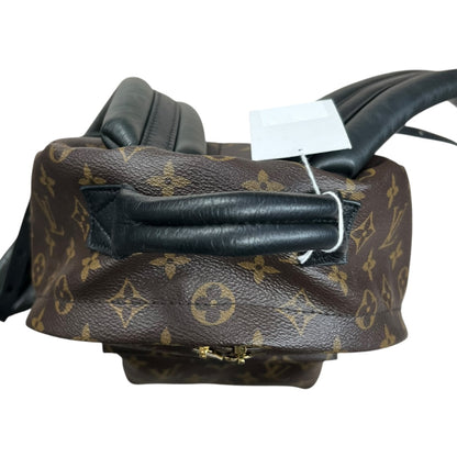 LOUIS VUITTON Monogram Palm Springs Mini Backpack Brown Gold Hardware LO2326