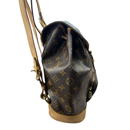LOUIS VUITTON Monogram Montsouris MM Backpack Brown Gold Hardware LO2357