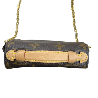 LOUIS VUITTON Monogram Pochette Metis Crossbody Bag Brown Gold Hardware LO2345