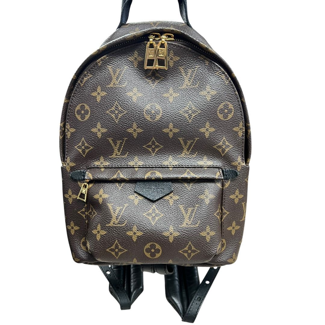 LOUIS VUITTON Monogram Palm Springs Mini Backpack Brown Gold Hardware LO2326