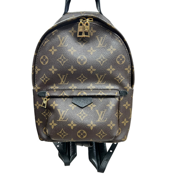 LOUIS VUITTON Monogram Palm Springs Mini Backpack Brown Gold Hardware LO2326