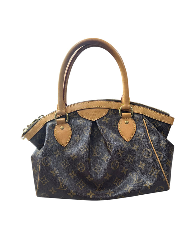 LOUIS VUITTON Monogram Tivoli PM Handbag Brown Gold Hardware LO2330