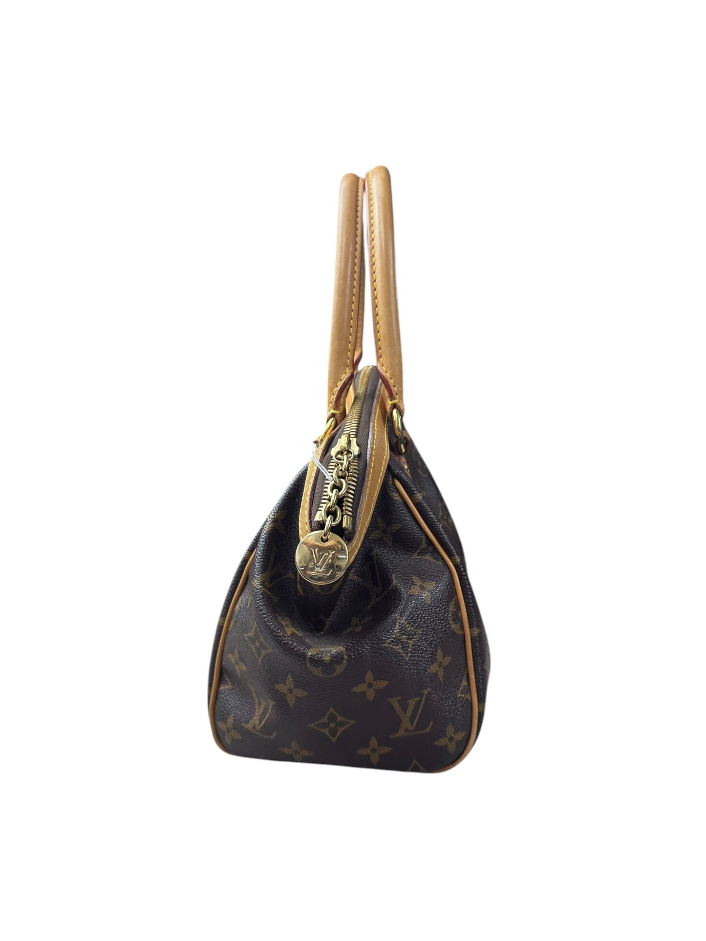 LOUIS VUITTON Monogram Tivoli PM Handbag Brown Gold Hardware LO2330