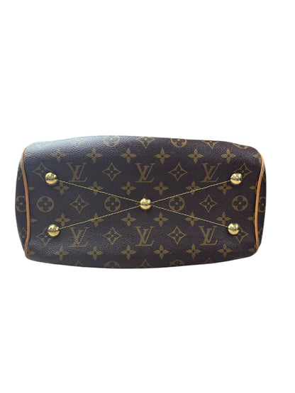 LOUIS VUITTON Monogram Tivoli PM Handbag Brown Gold Hardware LO2330