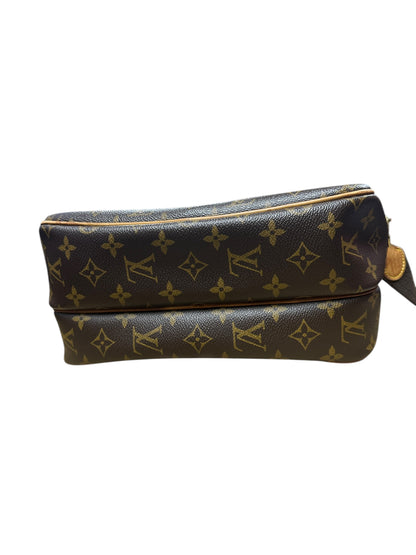 LOUIS VUITTON Monogram Reporter PM Crossbody Bag Brown Gold Hardware LO2360A