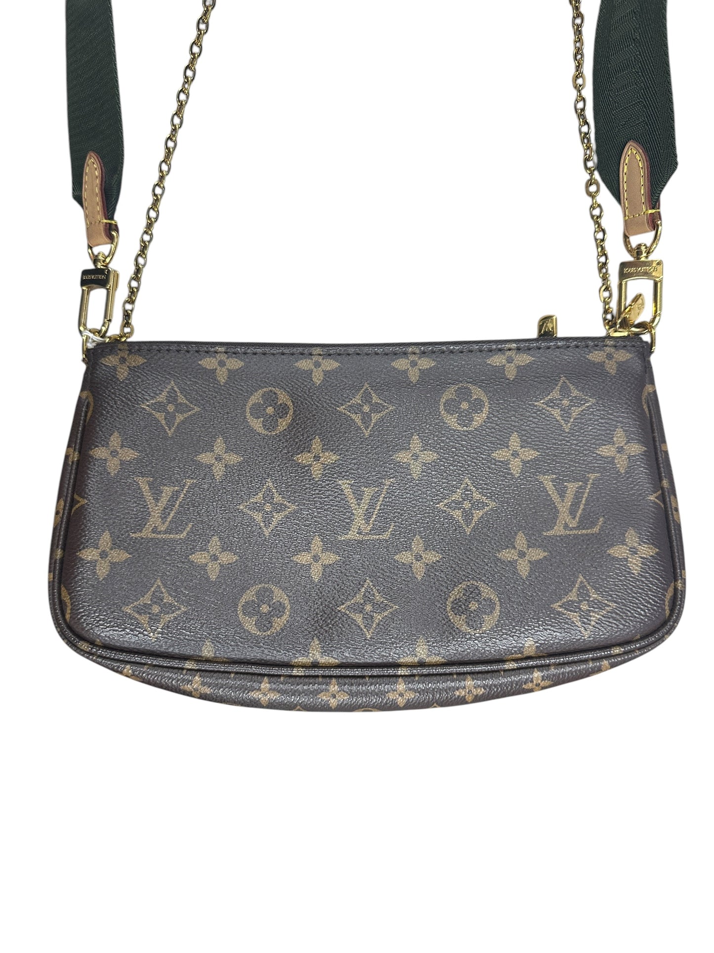 LOUIS VUITTON Monogram Multi Pochette Accessoires Crossbody Bag Brown Khaki Gold Hardware LO2361