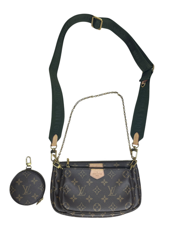 LOUIS VUITTON Monogram Multi Pochette Accessoires Crossbody Bag Brown Khaki Gold Hardware LO2361