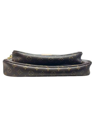LOUIS VUITTON Monogram Multi Pochette Accessoires Crossbody Bag Brown Khaki Gold Hardware LO2361
