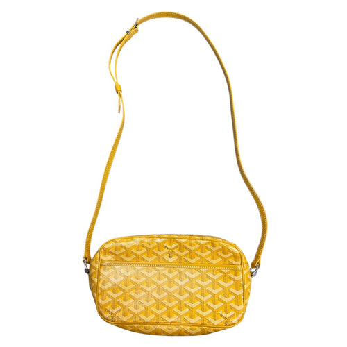 GOYARD Goyardine Cap Vert PM Crossbody Yellow Silver Hardware GO12