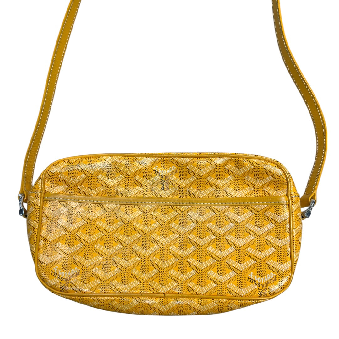 GOYARD Goyardine Cap Vert PM Crossbody Yellow Silver Hardware GO12