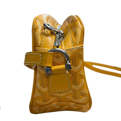 GOYARD Goyardine Cap Vert PM Crossbody Yellow Silver Hardware GO12