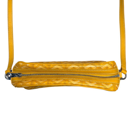 GOYARD Goyardine Cap Vert PM Crossbody Yellow Silver Hardware GO12