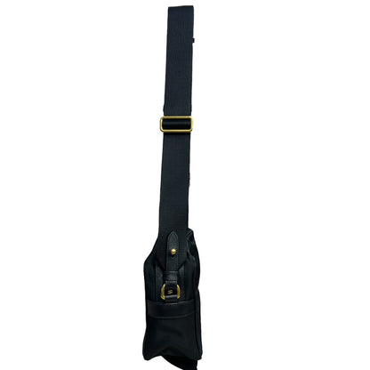 PRADA Tessuto Nylon Camera Shoulder Bag Black Gold Hardware PR188