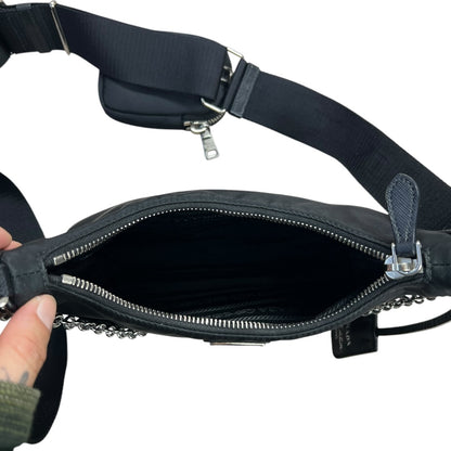 PRADA Re-Nylon Re-Edition 2005 Shoulder Bag Black Silver Hardware PR187