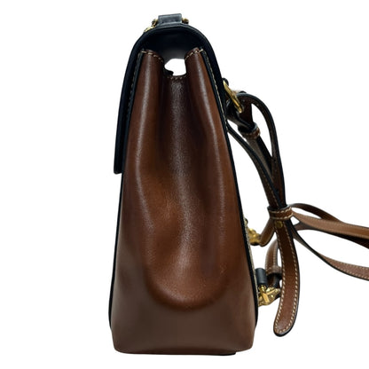 GUCCI GG Supreme Padlock Small Shoulder Bag Beige Brown Gold Hardware Gu581