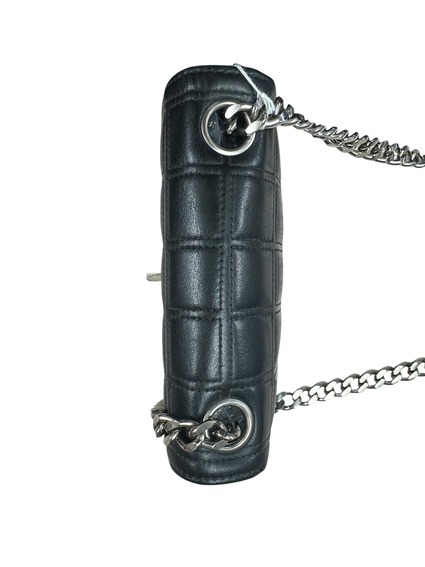 CHANEL Lambskin Square Quilted Mademoiselle Mini Flap Black Silver Hardware CH2145