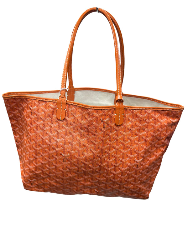 GOYARD Goyardine Saint Louis PM Tote Bag with Pouch Orange GO13