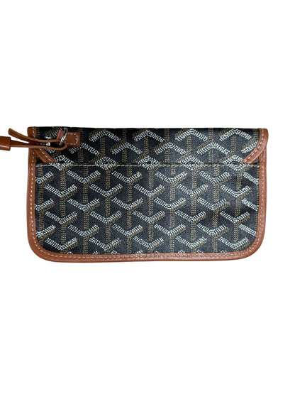 GOYARD Goyardine Saint Louis PM Tote Bag with Pouch Black GO16
