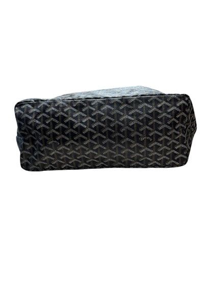 GOYARD Goyardine Saint Louis PM Tote Bag with Pouch Black GO16