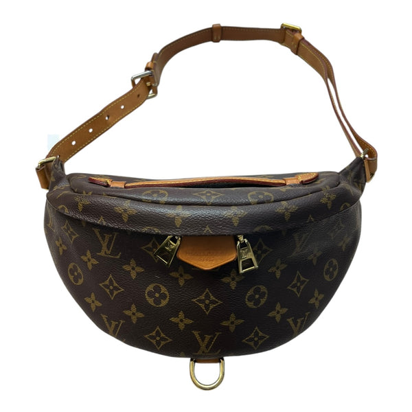 LOUIS VUITTON Monogram Coated Canvas Bumbag Belt Bag Brown Gold Hardware LO2075