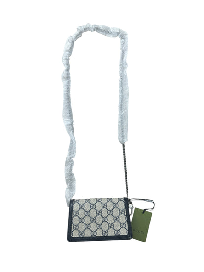 GUCCI GG Supreme Dionysus Super Mini Bag Beige Blue Silver Hardware GU607