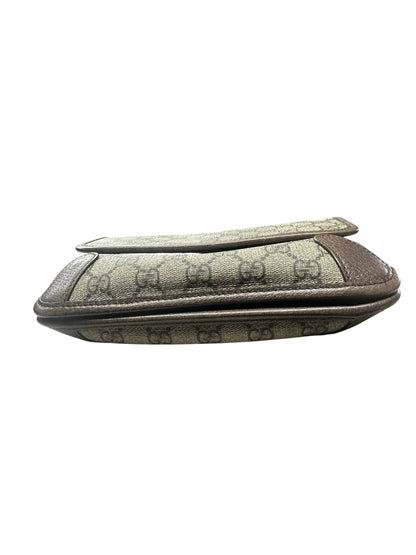 GUCCI GG Supreme Neo Vintage Messenger Bag Beige Ebony Gold Hardware GU606