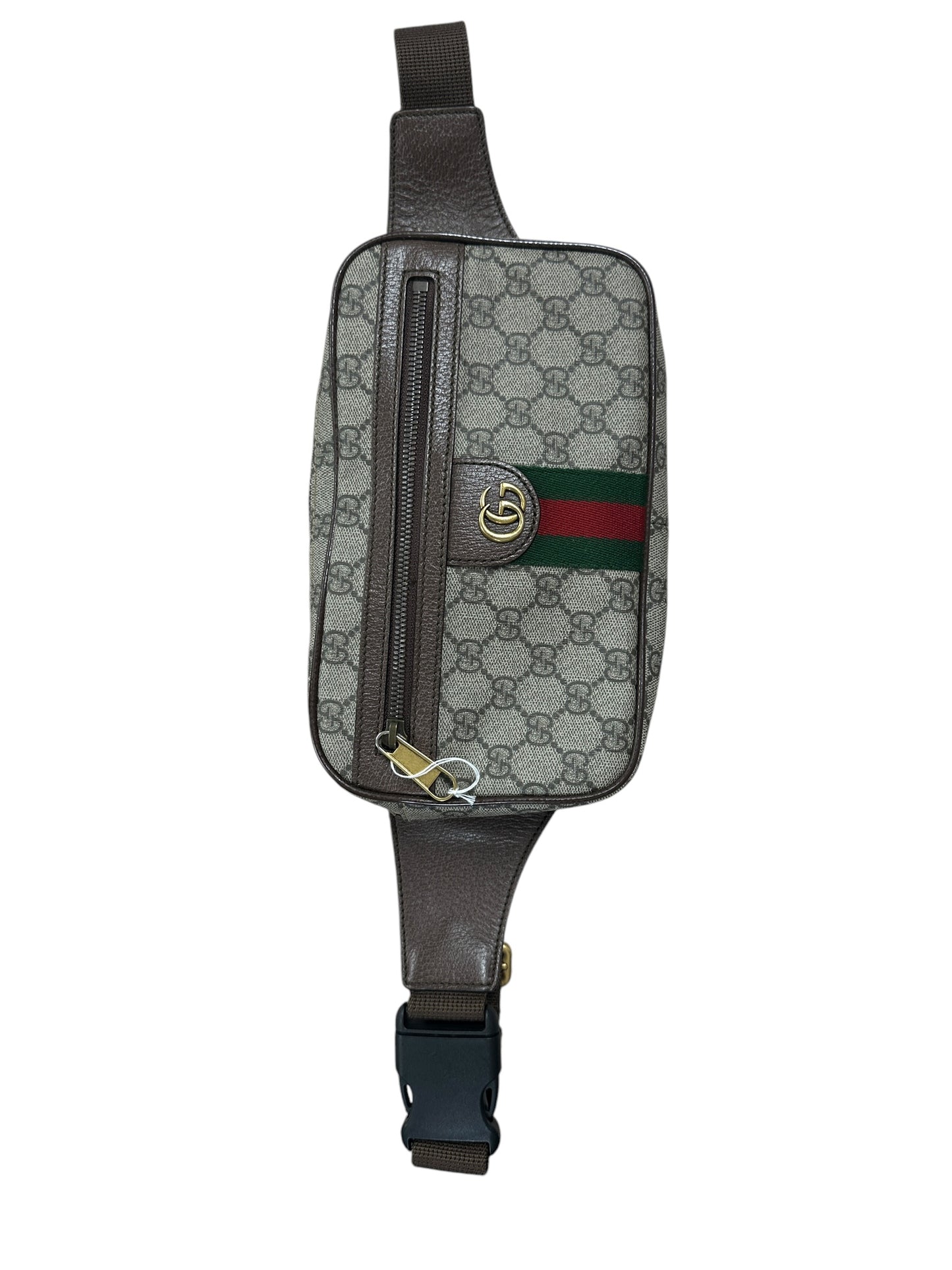 GUCCI GG Supreme Ophidia Belt Bag Brown Gold Hardware GU610