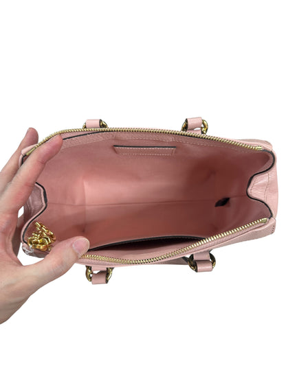 GUCCI GG Denim Ophidia Small Tote Bag Blue Pink Gold Hardware GU611