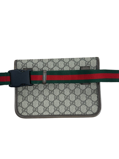 GUCCI GG Supreme Neo Vintage Belt Bag Beige Brown GU612