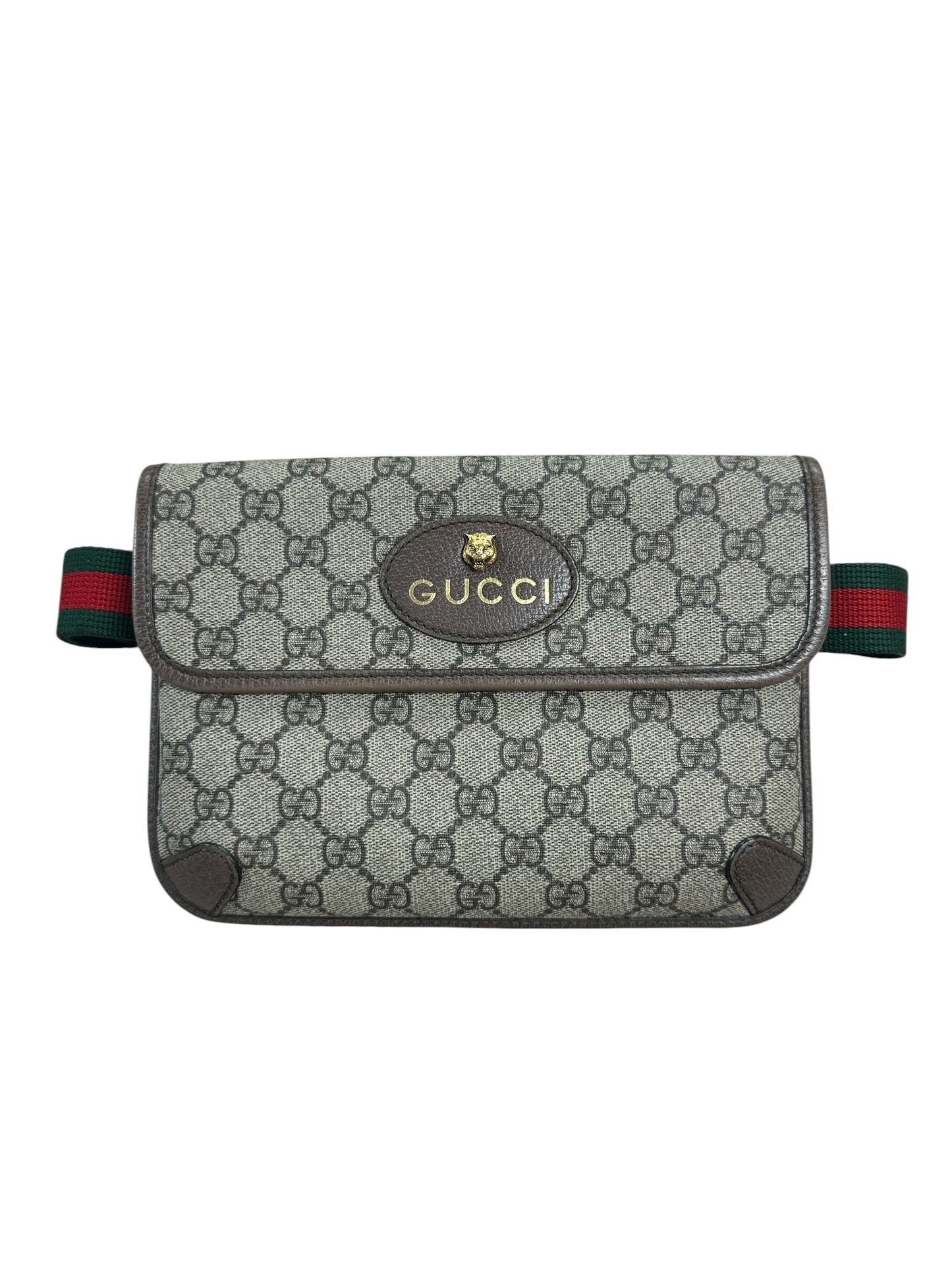 GUCCI GG Supreme Neo Vintage Belt Bag Beige Brown GU612