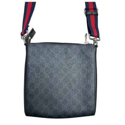 GUCCI GG Supreme Canvas GG Supreme Messenger Bag Shoulder Bag Black, Grey, Red, Blue Silver Hardware GU617