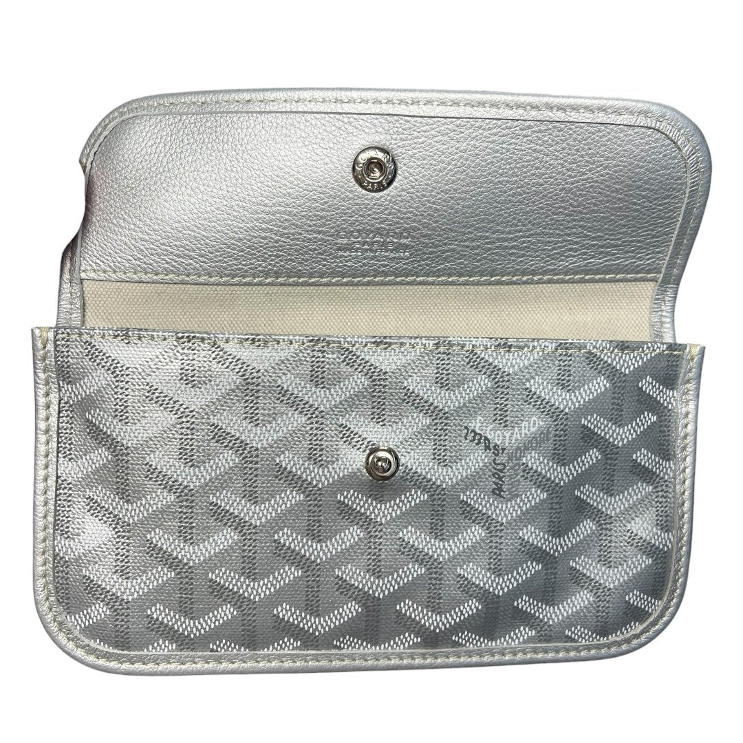 GOYARD Goyardine Canvas St. Louis GM Tote Silver Silver Hardware GO19