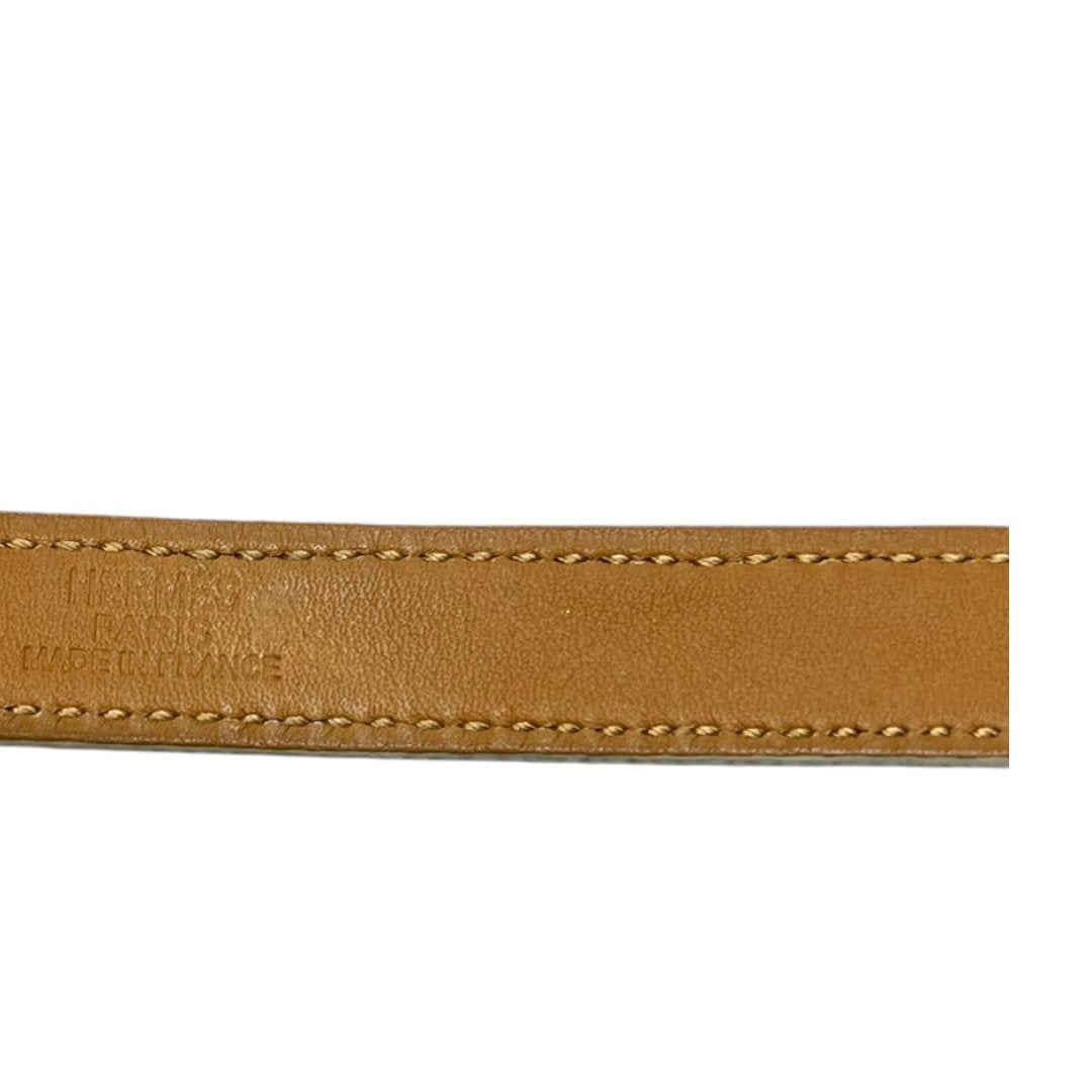 HERMES Epsom Kelly Bracelet White Gold Hardware HE457