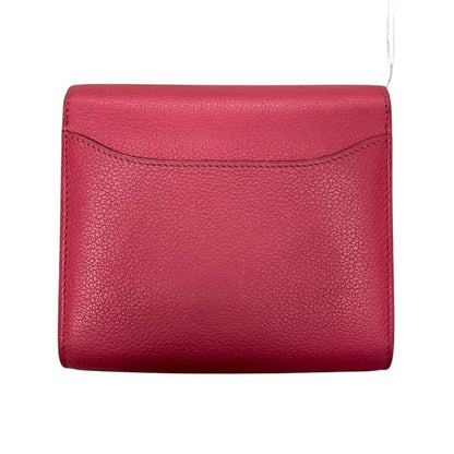 HERMES Epsom Constance Slim Wallet Fuchsia Pink Silver Hardware HE456