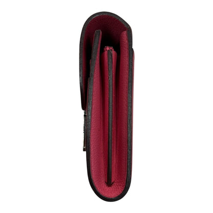 HERMES Epsom Constance Slim Wallet Fuchsia Pink Silver Hardware HE456