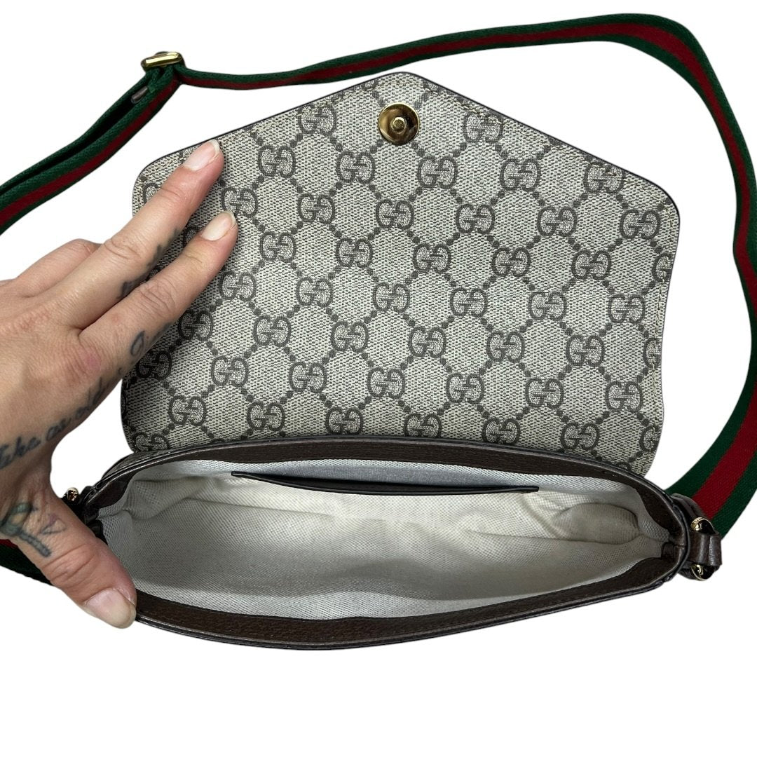 GUCCI GG Supreme Canvas Ophidia Small Shoulder Bag Shoulder Bag Beige, Ebony, Brown, Red, Green Gold Hardware Gu645
