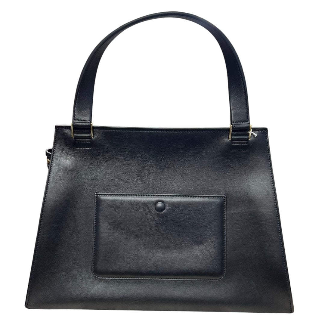 CELINE Calfskin Cabas Phantom Tote Bag Black Gold Hardware Ce261