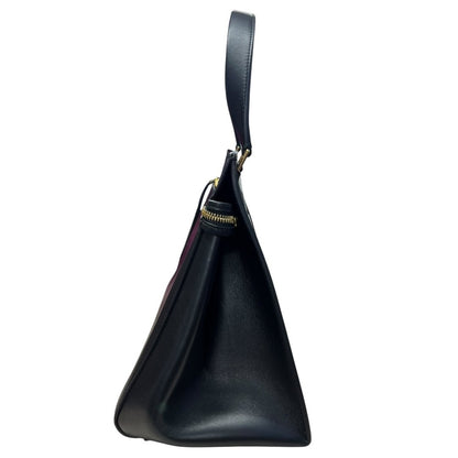 CELINE Calfskin Cabas Phantom Tote Bag Black Gold Hardware Ce261