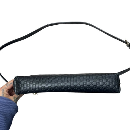 GUCCI Microguccissima Microguccissima Shoulder Bag Shoulder Bag Black Gold Hardware Gu649