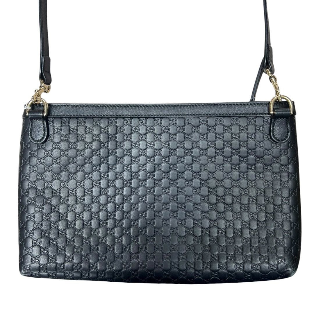 GUCCI Microguccissima Microguccissima Shoulder Bag Shoulder Bag Black Gold Hardware Gu649