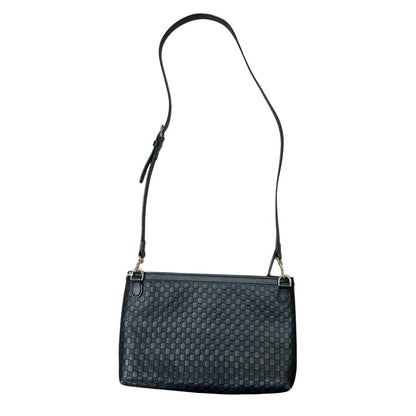 GUCCI Microguccissima Microguccissima Shoulder Bag Shoulder Bag Black Gold Hardware Gu649