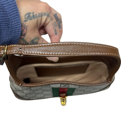GUCCI GG Supreme Canvas Jackie 1961 Mini Hobo Bag Shoulder Bag Beige, Brown, Green, Red Gold Hardware Gu644