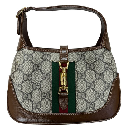 GUCCI GG Supreme Canvas Jackie 1961 Mini Hobo Bag Shoulder Bag Beige, Brown, Green, Red Gold Hardware Gu644