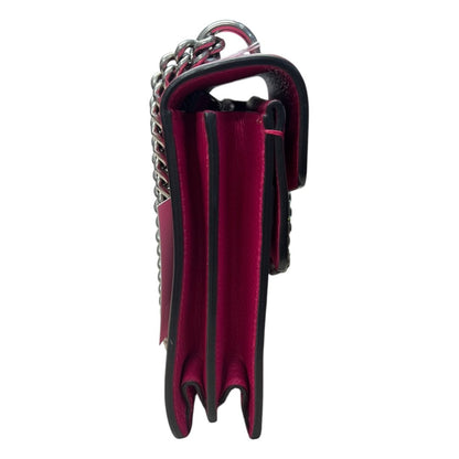 GUCCI Grained Leather Dionysus Shoulder Bag Hot Pink Aged Silver Hardware Gu636